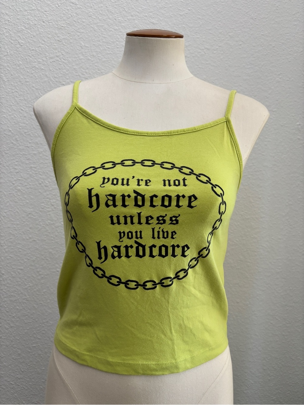 Neon Lime Graphic Cami Tank Top